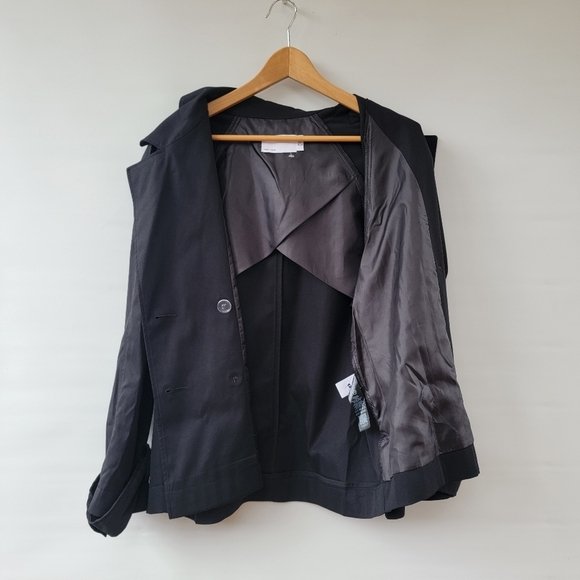 ASOS Jacket Womens 6 Black Waist Length Lightweight Oversized Relaxed Trench - Picture 12 of 16